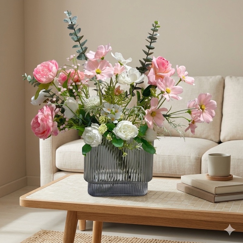 Bình hoa giả để bàn một mặt mã 41